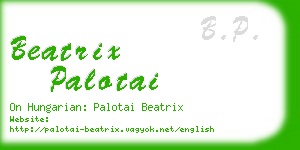 beatrix palotai business card